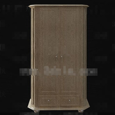 Simple en bois de deux porte de l