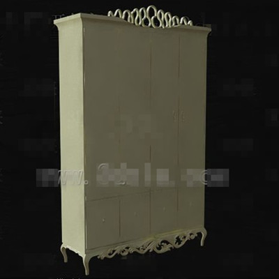 Europenne garde-robe de style en bois sculpt
