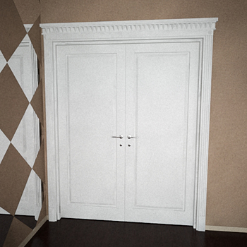 Modle 3D de la blanche deux portes familiale