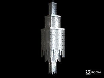 Place lustre en cristal multi-tages