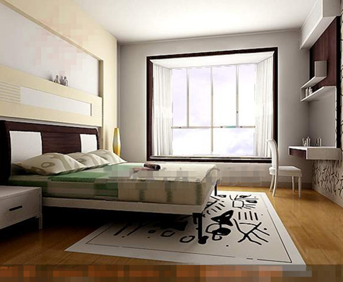 Moderne chambre simple et lgante blanche