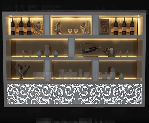Gris Cabinet dor vin lger