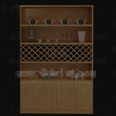 Quatre couches armoire  vin en bois