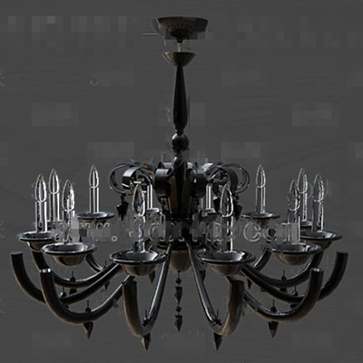 Noir lustre en cristal structure mtallique