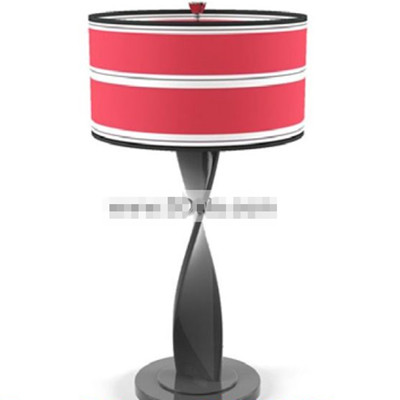 Rouge et blanc Lampe de table de mode ombre