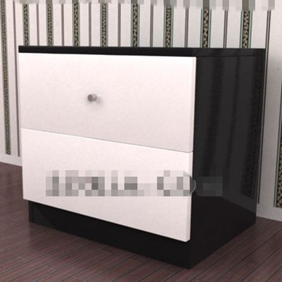 Noir et blanc simples table de chevet