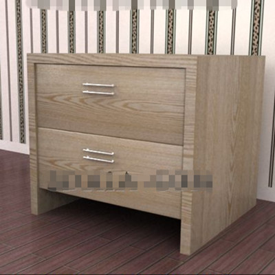 Coffret en bois fonc de chevet tiroirs