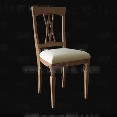 Bois chaise dossier creux