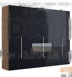 Simple noire quatre porte d