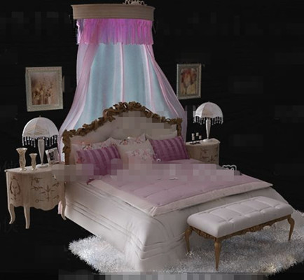 Europenne un style exquis rose lit double