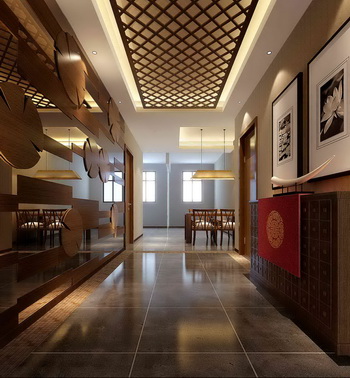De style chinois couloir hall d