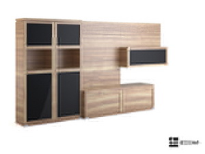 Multi-fonction meuble TV bois couleur