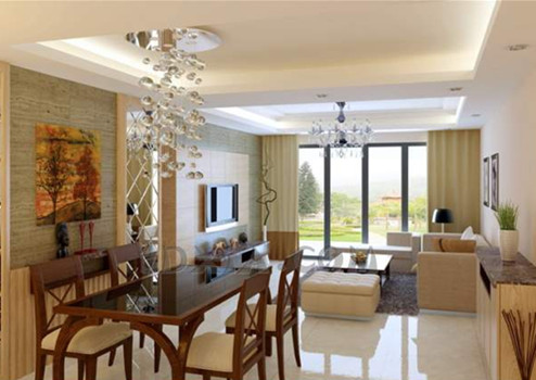 Moderne Salon chaleureux et lumineux