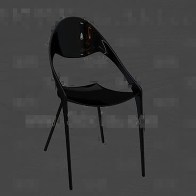 Pur chaise noire surface lisse