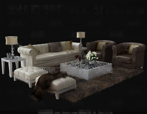 Luxe ensemble corticale canap blanc