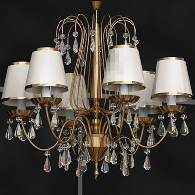 Exquisite blanc lampe pendentif en cristal