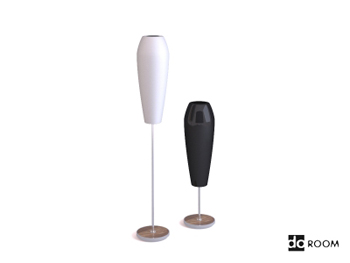 Noir et blanc Lampadaire abat-jour