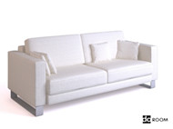Blanc confortable canap-lit double siges