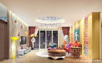 Les couleurs vives et lumineuses salon