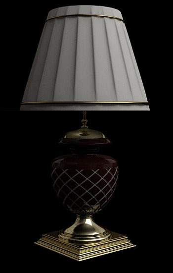 Lampe blanche plisse  carreaux de table