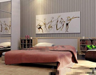 Moderne chambre confortable et minimaliste