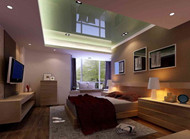 Des spots verre entoure chambre
