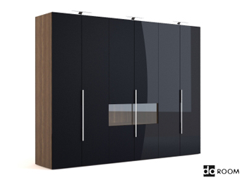 Noir multi-couches porte de l'armoire