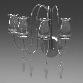 Moderne pendentif verre clair Applique