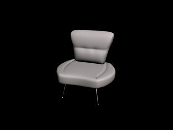 Blanc chaise simple et confortable
