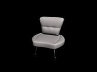 Blanc chaise simple et confortable