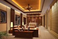 Chinoise moderne salle vie solide bois