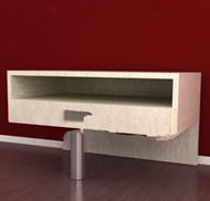 Unique Cabinet pied mtallique en bois