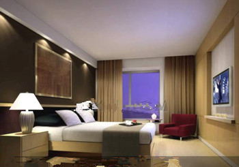 Confortable chambre d'hôtel de type commercial