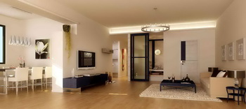 Moderne salon de style semi-ouvert