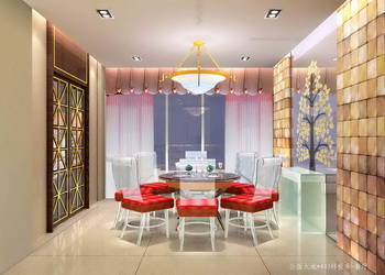 Moderne lumineuse salle  manger et cosy