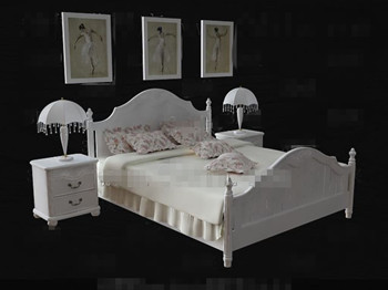 Europenne un style exquis blanc lit double