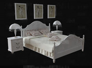 Europenne un style exquis blanc lit double