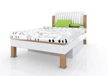 Frais des enfants verts et blancs lit bb