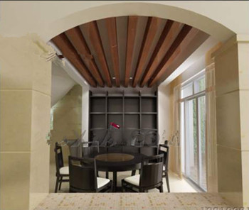 Simple rtro pice en bois manger plafond