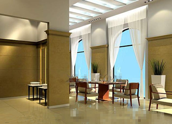 Restaurant de luxe lumineux et confortable