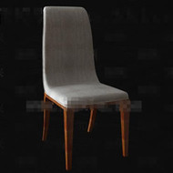Simple chaise grise du bois de tissu