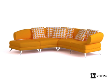 Jaune canap dcontract et confortable