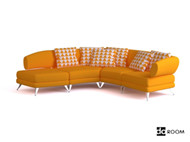 Jaune canap dcontract et confortable