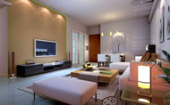 Petit espace salon chaleureux et tranquille