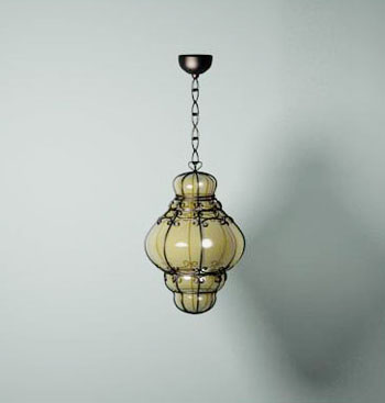 Lustre classique en mtal rtro
