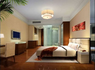 Moderne hôtel style chambre confortable