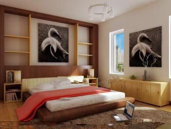 Chaud et simple chambre blanche