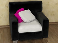 Canap coussin noir et blanc unique