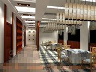 Moderne restaurant propre et dcontract