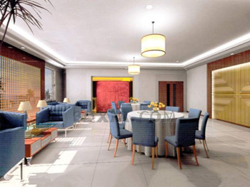 Canap bleu prside restaurant simple